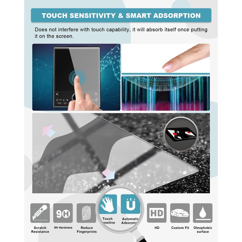 CDEFG 5Pcs for 2025 GMC Yukon Screen Protector Tempered Glass
