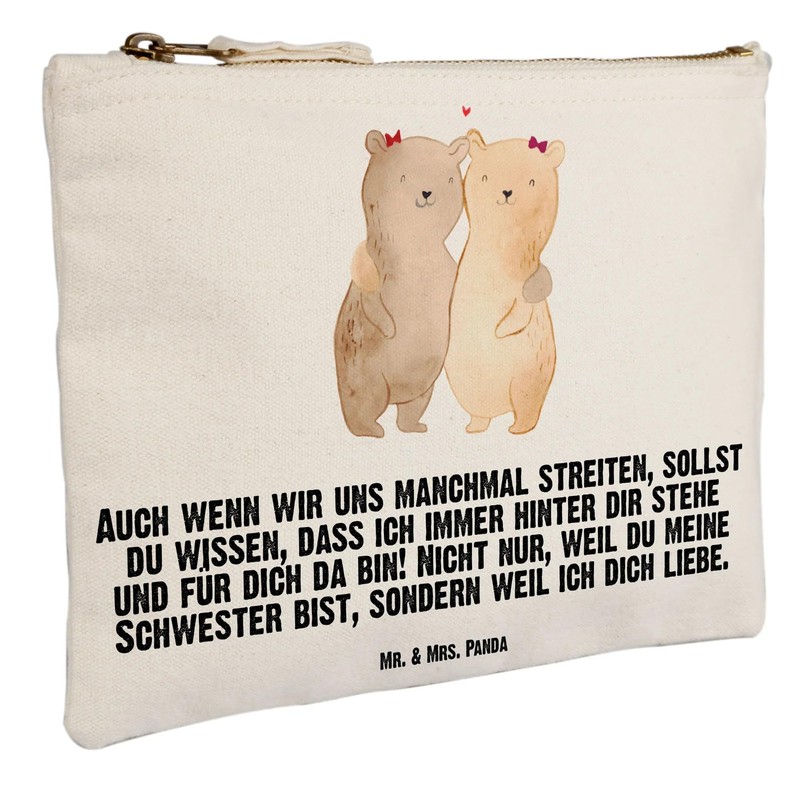 Mr. & Mrs. Panda Make-Up Bag Bear Sisters, White, Hand