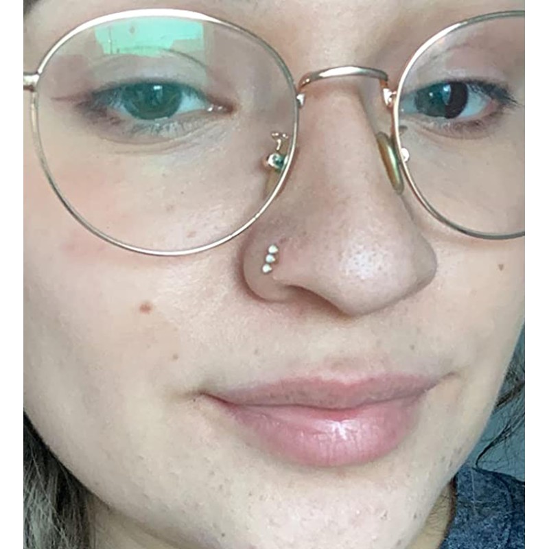 QWALIT Silver Nose Stud 20g Threadless Nose Stud 20 Gauge