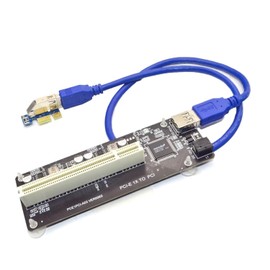Sintech PCI-E Express X1 to PCI Riser Extender Card with USB3.0 60cm Cable