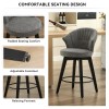 CinkeHome Swivel Counter Height Kitchen Dining Bar Stool Barstool Tufted