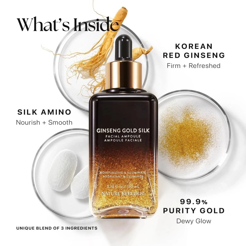 Nature Republic Ginseng Gold Silk Facial Ampoule, by Nature Republic