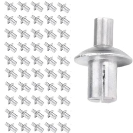 Drive Rivets, 50 Pcs Aluminum Blind Rivet Half Round Head Core Rivets Pop Rivets Hammer Drive Rivets Dome Head Pop Rivet Knock Type Expansion Rivets for Home Electronic Precision