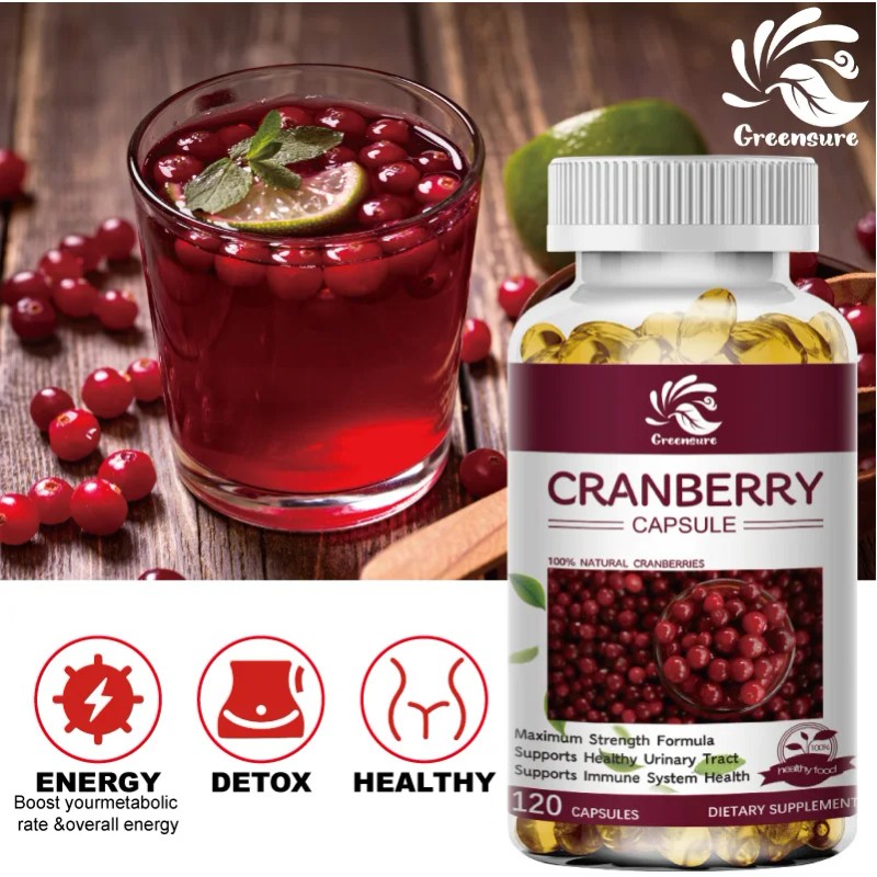 Cranberry Supplement, Concentrated Cranberry Extract Capsules for Women, Supports Urinary