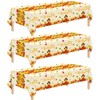 Jhfinely 3 Pcs Happy Thanksgiving Tablecloth - Turkey Fall Plastic