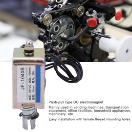 Jeanoko Low Friction 15 mm Hub Push Pull Electromagnet Antioxidation 25N 24V JF-1040B Magnetic Electromagnet Easy Installation for Vending Machines