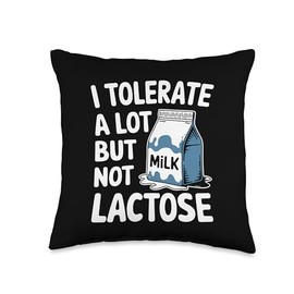 Lactose Intolerance Girl Dairy Allergy Throw Pillow