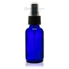 1 Oz (30 ml) Blue Boston Round Glass Bottle w/Black