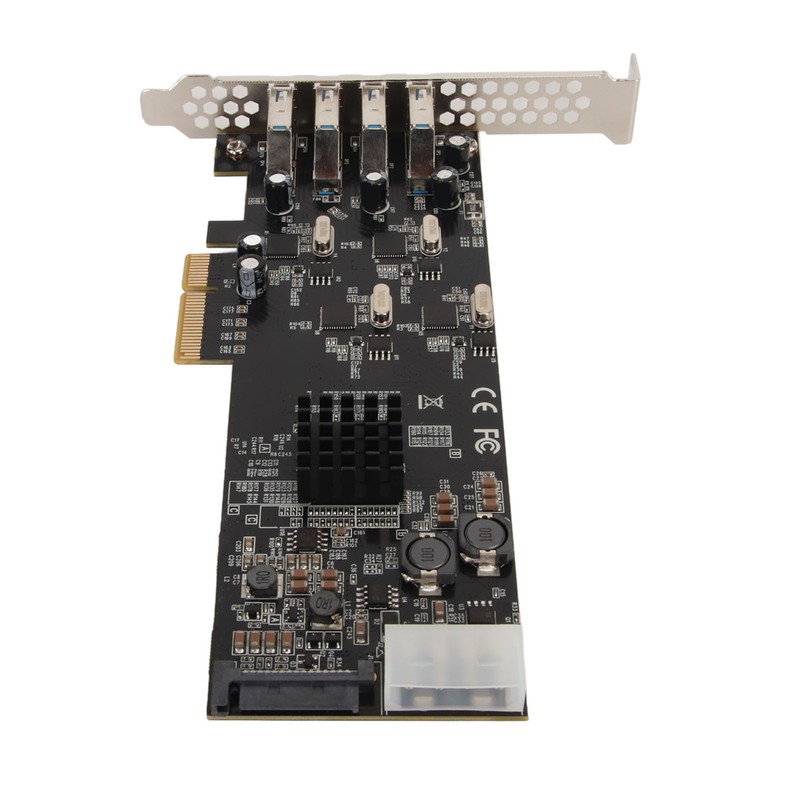 4 Port USB 3.0 PCIE Card 4 Dedicated 5Gbps Channels