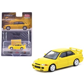 DCD Mitsubishi Lancer GSR Evolution III RHD Yellow Tarmac Cards 1/64 Series Right Hand Drive Diecast Model Global64