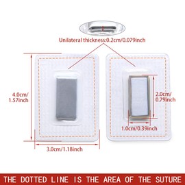 Jamsinmu Invisible Magnetic Snap PVC Hidden Sew Snap Closure Fastener Snap for Clothing Clasp Handbag DIY Craft Sewing Tools Silver-F2010