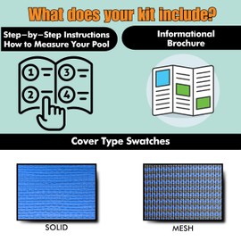 Freetime Fun Rectangle Pool Safety Covers for Inground Pools - Maximum Strength Triple Stitched Solid Rectangular Winter In Ground Swimming Pool Cover, Hardware Included (Custom Sizing)