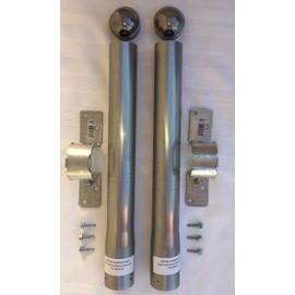Metrics Construction Metal Post Extension - Fence Extender (2-Pack) and Accessories (12 Piece KIT) 2-3/8 in Dia x 18 in