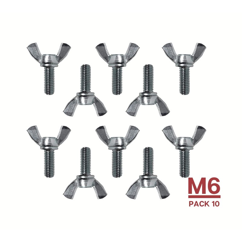 DOJA Industrial Wing Screws M6 x 20 mm Pack of
