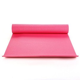 TNP Accessories Yoga Exercise Fitness Workout Non Slip Mat With Carry Case (Neon Pink)