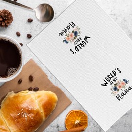 KFXHANGD World's Best Nana Kitchen Towels, Nana Gifts from Grandkids, Nana Dish Towels, Best Nana Gifts Nana Grandma, Nana Decorative Hand Tea Towels for Bathroom Kitchen, 16x24 Inches