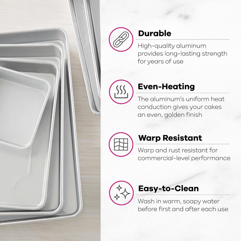 Wilton Aluminum Performance Pans, Square Pan, 2.156 in. L x