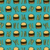 GRAPHICS & MORE Hamburger and French Fries Pattern Gift Wrap