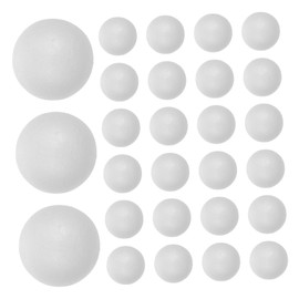 Operitacx Pack of 120 Ball Models, Small Foam Balls, 3 in Foam Balls, Foam Ball, Crafts, Christmas Bauble Decoration, Craft Ball, Shape, Smooth Round Balls, Decor, Miss Gamers, White, Giant