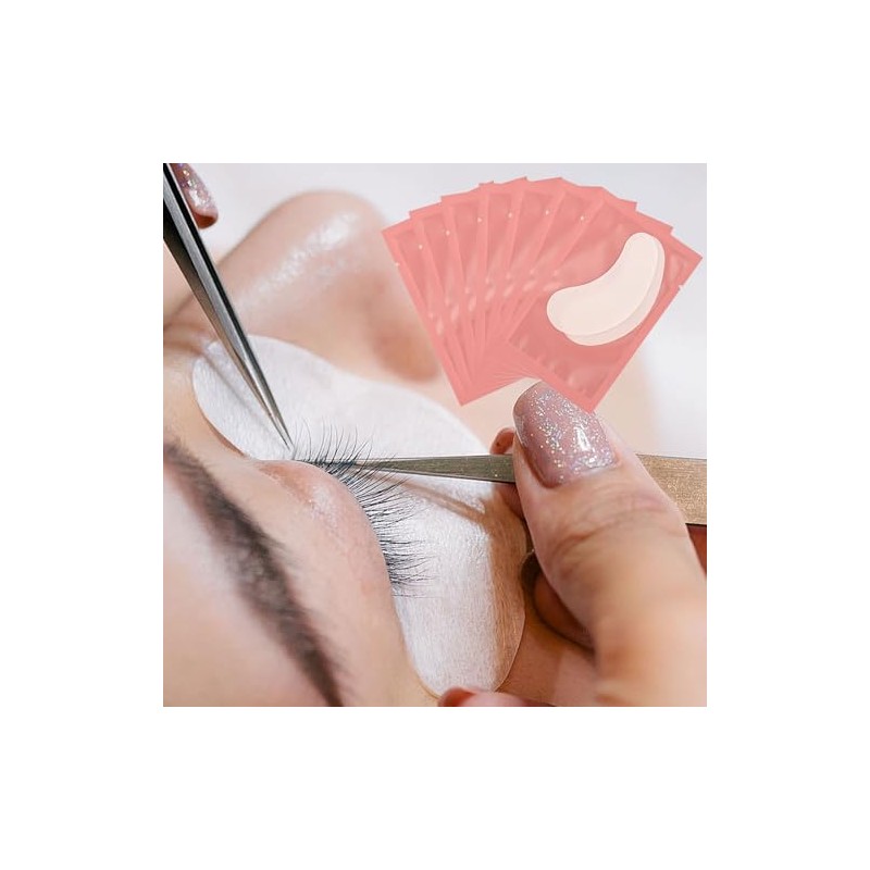100 pares de parches para extensiones de pestañas, sin pelusa,