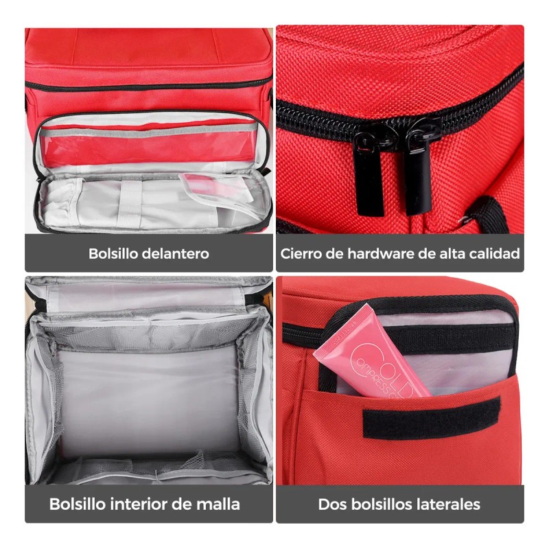 Botiquin Primeros Auxilios Multi Compartimentos Portatil