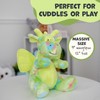 WISHPETS Plush Green 12" ConfettiSoft Dragon Soft Stuffed Animal