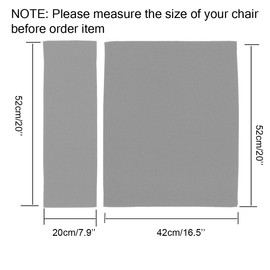 Counting Mars 2 Set Replacement Cover Canvas for Directors Chair, 20cm X 52cm + 52cm X 41cm, Grey