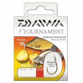 Daiwa Tournament Snelled Corn Hooks 60cm 10pcs., Size 4