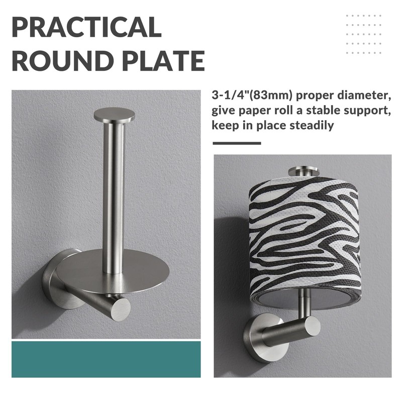 Vertical Toilet Paper Holder, Aomasi SUS304 Stainless Steel Toilet Tissue