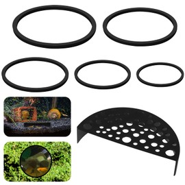 Shrimp Breeding Protector, with 5pcs Floating Plant Ring Plastic Shrimp Cave Hideout EVA Fish Feeding Corral Rings for Fish & Shrimp Tank Aquarium Tunnel (Black)
