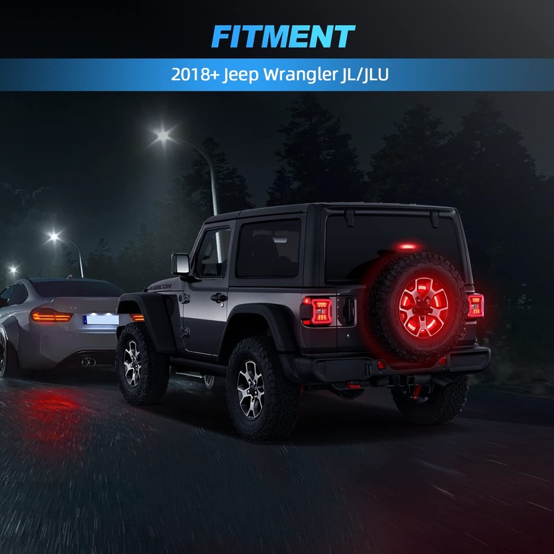 SUPAREE 3-side Spare Tire Brake Light Wheel Light 3rd Third