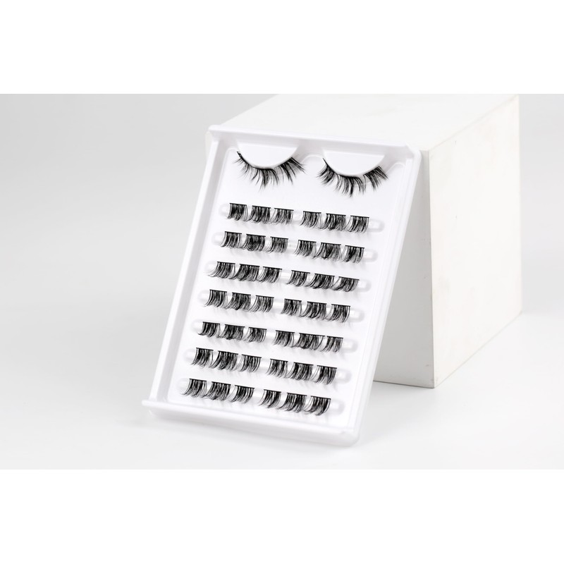 Eyelashes, Cat Eye Extensions, Cluster Lashes, Individual Eyelashes, Natural C-Curl