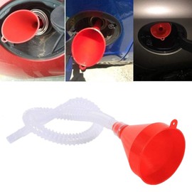 Ejoyous 3 Inch Fuel Funnel with 26 Inch Flexible Funnel Tube, Universal Automotive Vehicle Plastic Filling Funnel for Water, Gasoline, Coolant, Engine Oil