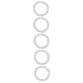 COLLBATH 5pcs Elegant Metal Wrist Massage Ring Bracelet for Women Acupressure Therapy 2 Rings for Computer Users