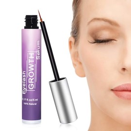Eyelash Serum, Eyebrow Serum, Natural Eyelash Serum for Faster Growth and Maximum Strength, Achieve Longer, Thicker and More Resistant Eyelashes Without Hormones