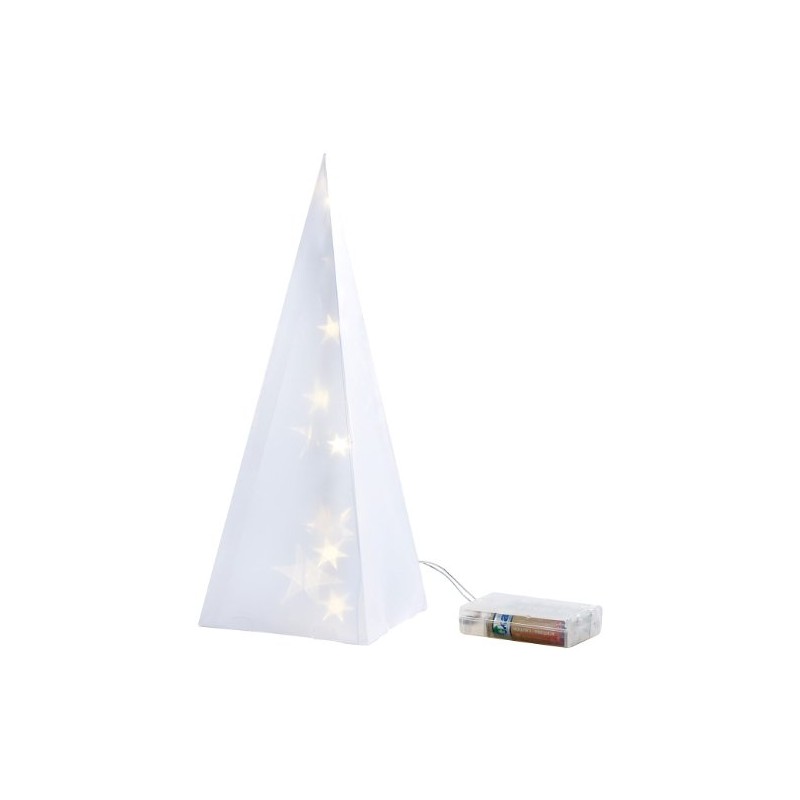 Lunartec LED Hologram Figure: Christmas Pyramid Decoration with Hologram Effect