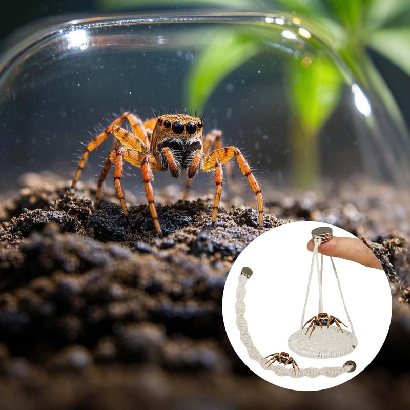 Jumping Spider Rope Bridge Swings with Magnets, Magnetic Jumping Spider