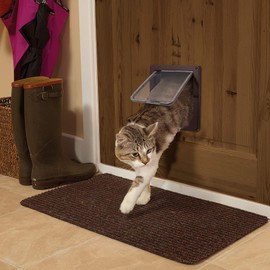 Classic Cat Flap, 4 Manual Locking Options, Dog Door, Cat Door, Pet Flap, L BR