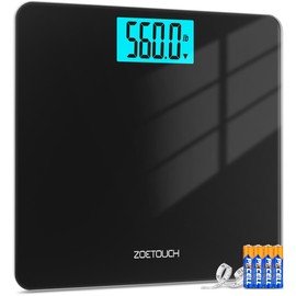ZOETOUCH Scale for Body Weight 560lbs Digital High Capacity Bathroom Weighing Bath Scale