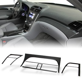 AeroBon Soft Carbon Fiber Interior Trim Compatible with 2004-2008 Acura TL Carbon Fiber Interior Trim Cover, AC Outlet Air Vent Cover Trim Set (6pcs)