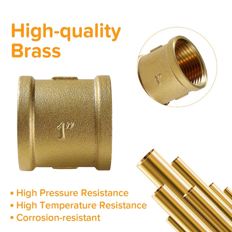 Lyeteung G1 Brass Sleeve, Female Thread Connector, Double Sleeve Connection