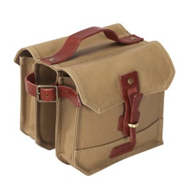Tourbon Canvas Bicycle Bike Front Top Tube Frame Pannier Bag (Khaki 2)