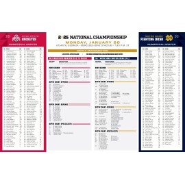2025 CFP National Championship Roster Flip Card