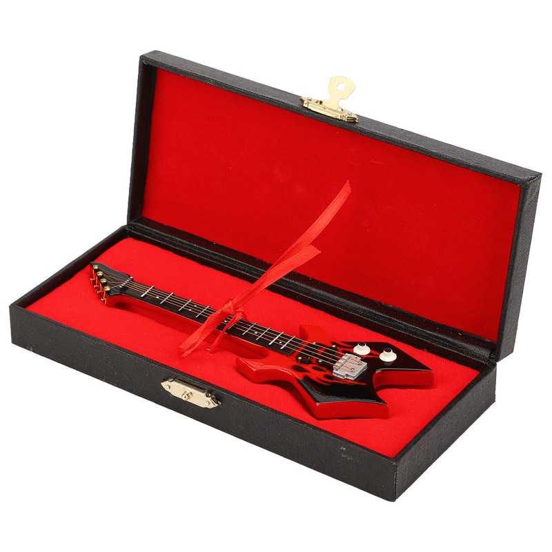 Mini Bass Simulation Classical Decorative Instrument Collection Miniature Guitar Model