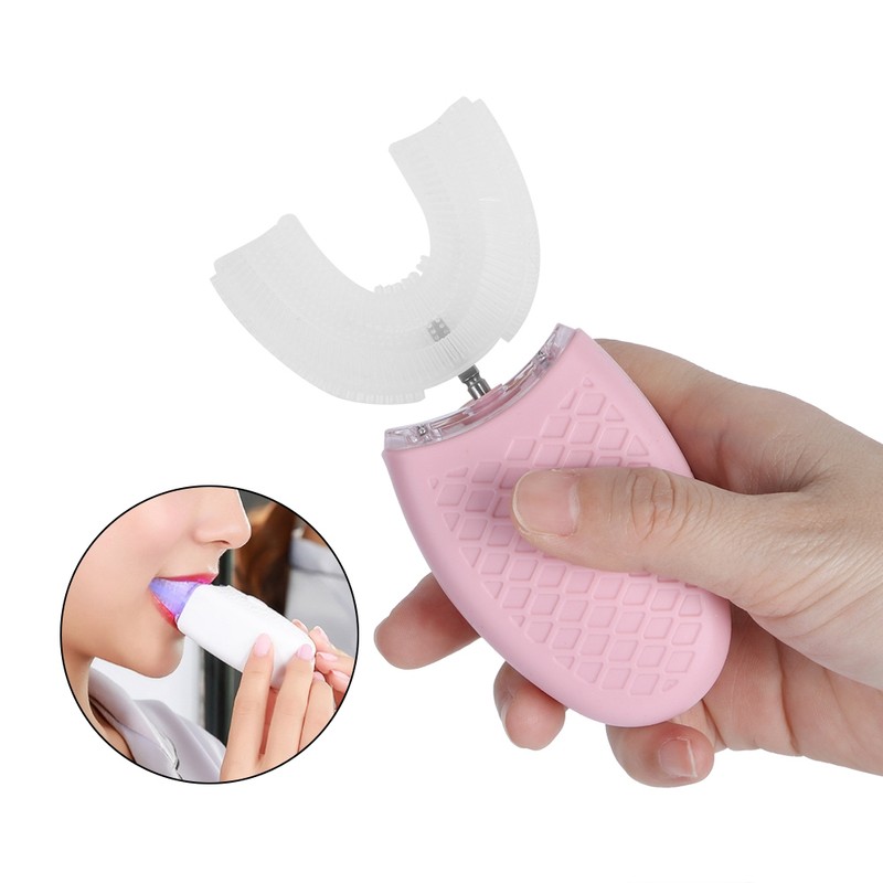Household Ultrasonic Rechargeable Silicone U shaped Electric Toothbrush Teeth Whitening