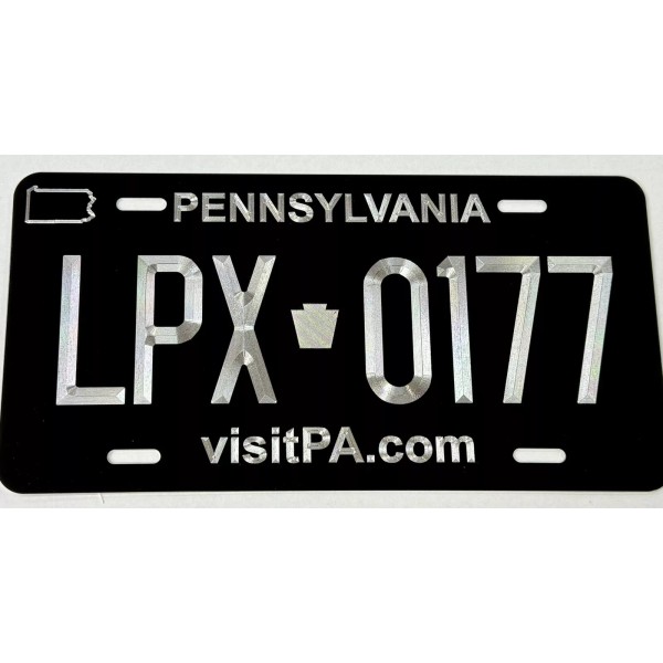 Diamond Etched Products Custom Pennsylvania PA State Car Tag Diamond