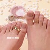 PLOMFOV 14K Gold Filled Gold Toe Rings for Women Adjustable