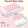 Meiikun Pencil Box, Double Layer Pencil Case Large Capacity, Two-Tone
