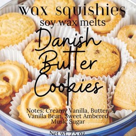 Wax Squishies - 7.5 oz Variety of Scents! Squeeze Wax, Squeezable Wax Melts home fragrance amazing scents:_Danish Butter Cookies