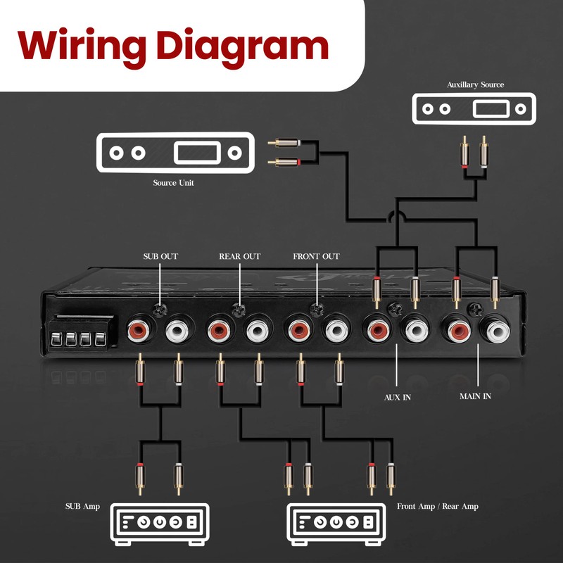 Lanzar 4 Band Parametric Equalizer - Wireless Streaming, Half Din